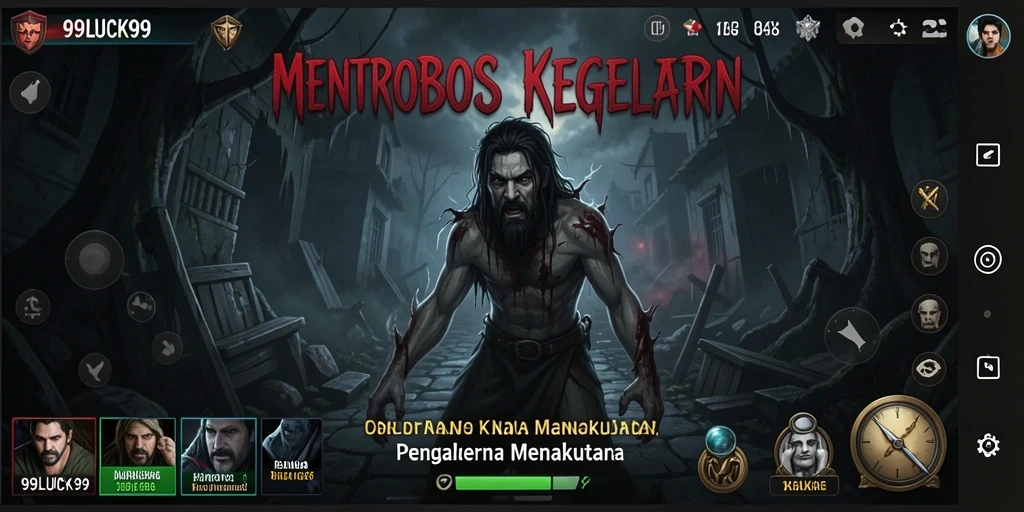 Screenshot menampilkan momen menakutkan dalam game 99LUCK99.