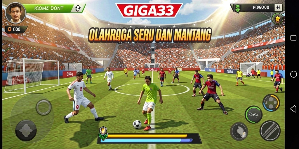 Tampilan gameplay GIGA33 yang seru dan kompetitif dalam olahraga.