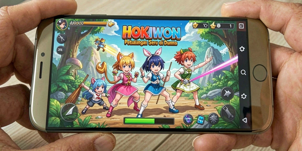 Screenshot HOKIWON menunjukkan karakter menakjubkan dalam aksi menegangkan.