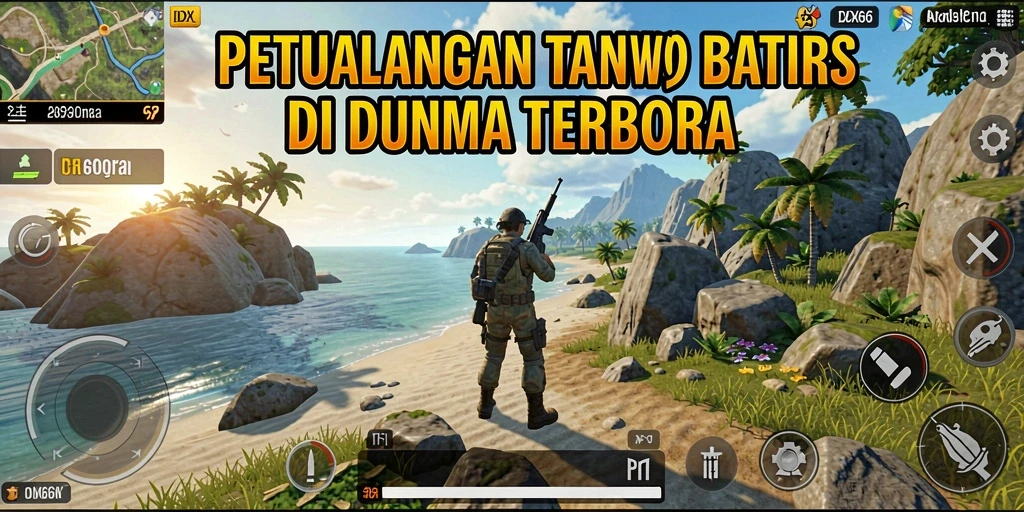 Tampilan gameplay seru di dunia terbuka IDX66 yang luas.