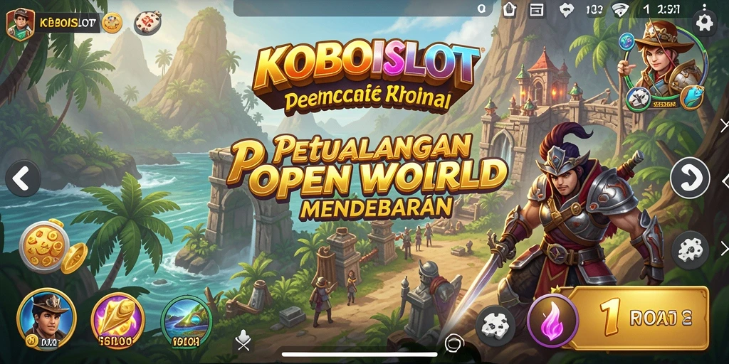 Tampilan gameplay seru di dunia terbuka KOBOISLOT.