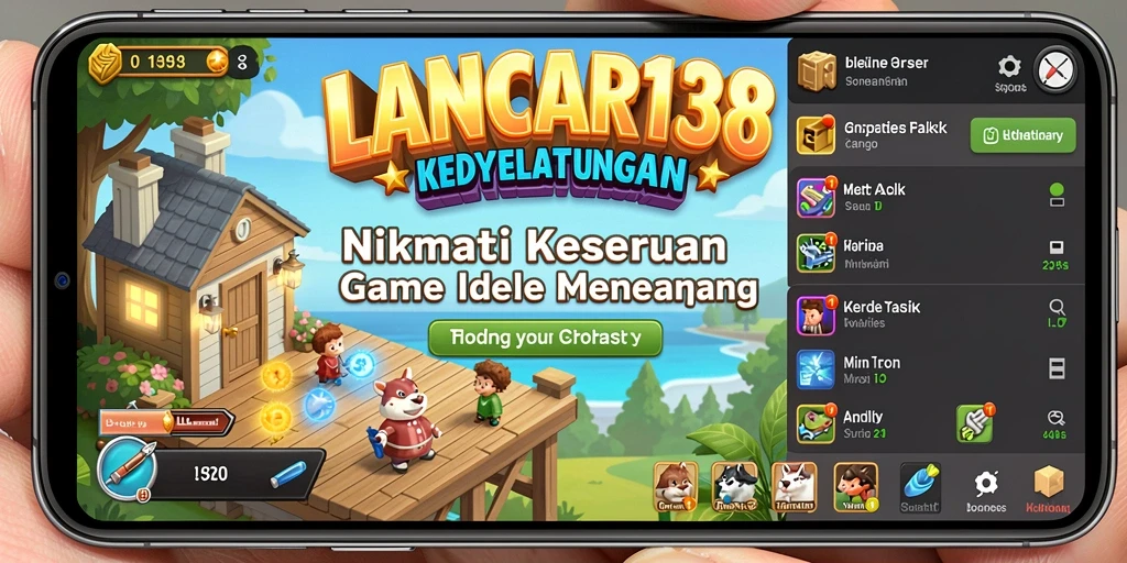 Tampilan gameplay sambil mengumpulkan sumber daya secara otomatis di LANCAR138.