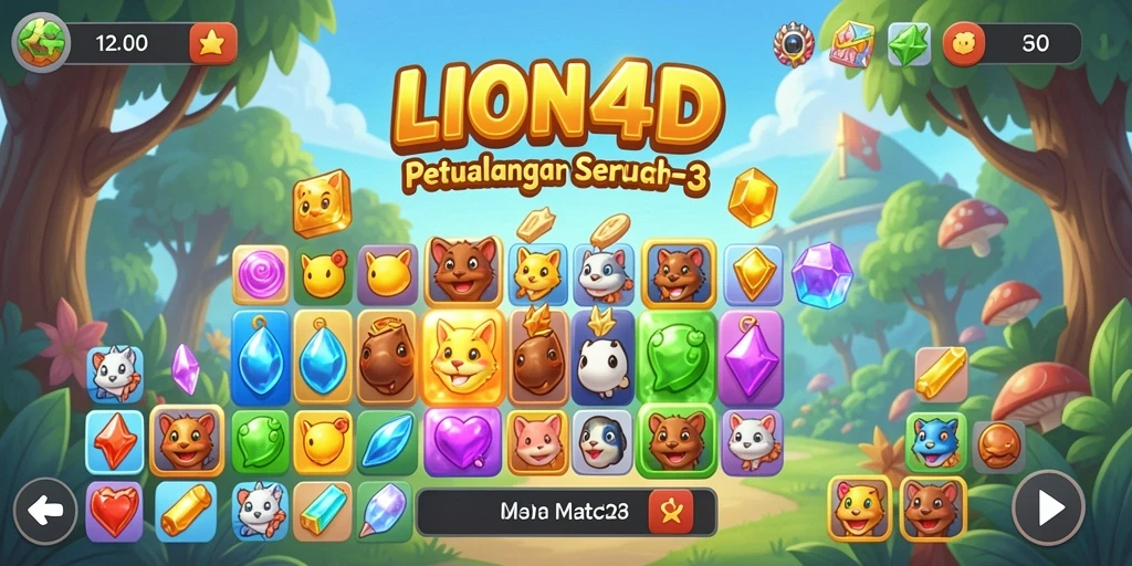 Tampilan gameplay LION4D yang seru dan penuh warna.