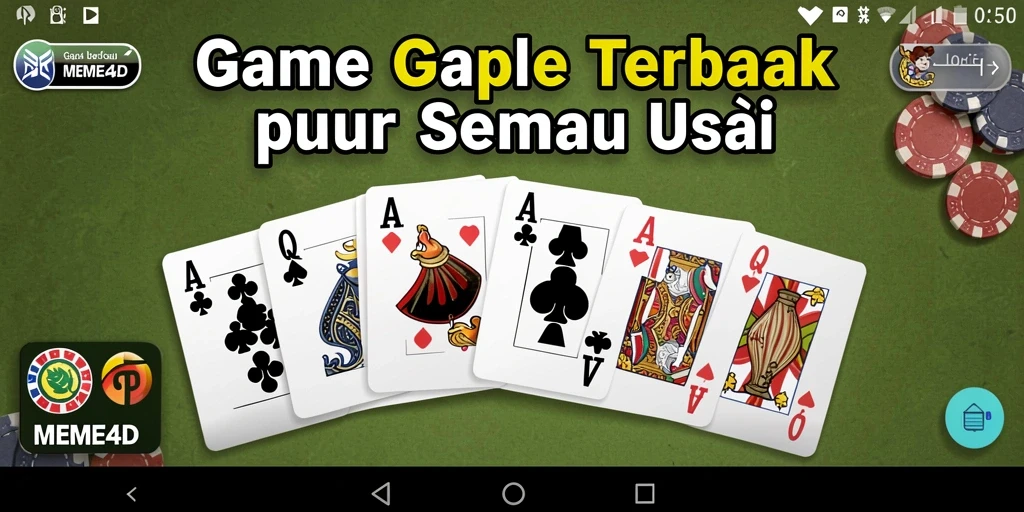 Gameplay seru Gaple di <strong>MEME4D</strong> dengan teman-teman.