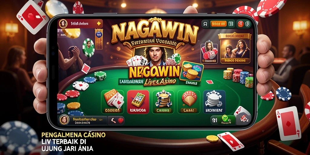 Tampilan gameplay NAGAWIN yang mengesankan dengan dealer langsung.
