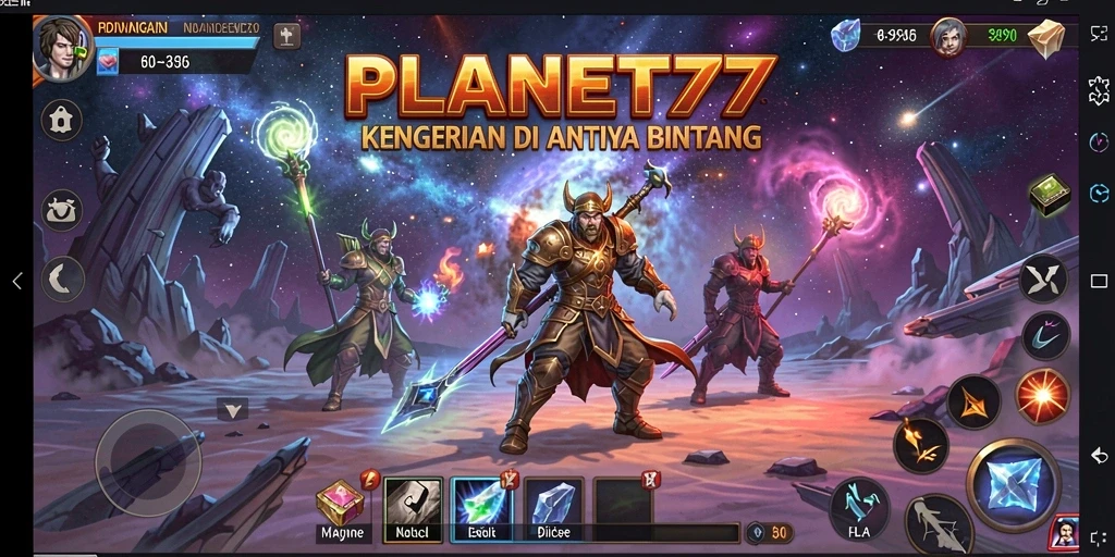 Menggambarkan gameplay mencekam di dunia horror yang gelap.