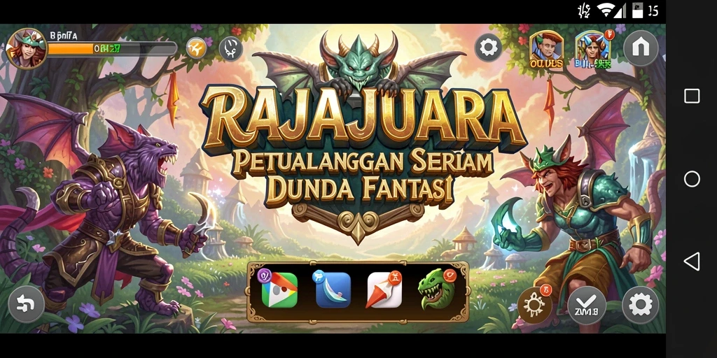 Screenshot utama RAJAJUARA menampilkan gameplay seru dalam dunia petualangan.