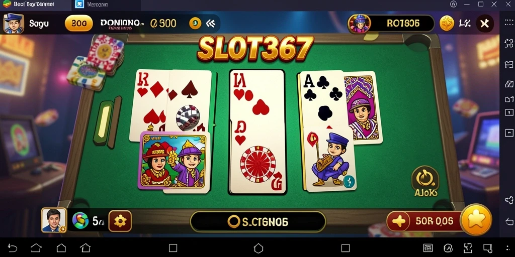 Tampilan gameplay SLOT367 yang menarik saat bermain domino.