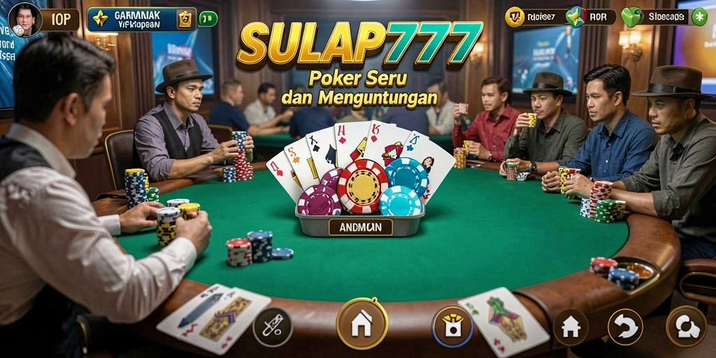 Tampilan menarik dari gameplay Poker di SULAP777.