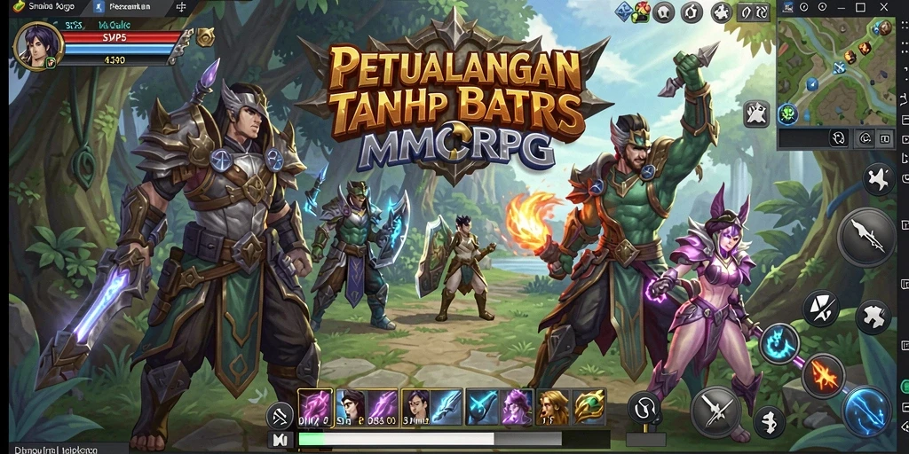 Tampilan gameplay SVIP5 dengan aksi pertarungan yang intens di dunia MMORPG.