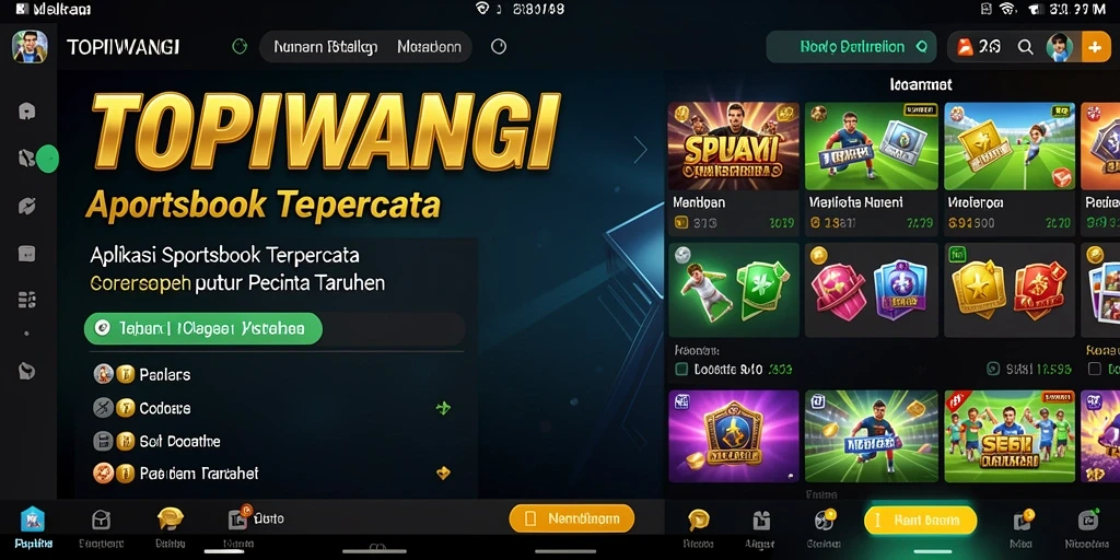 Tampilan utama gameplay Sportsbook di TOPIWANGI.